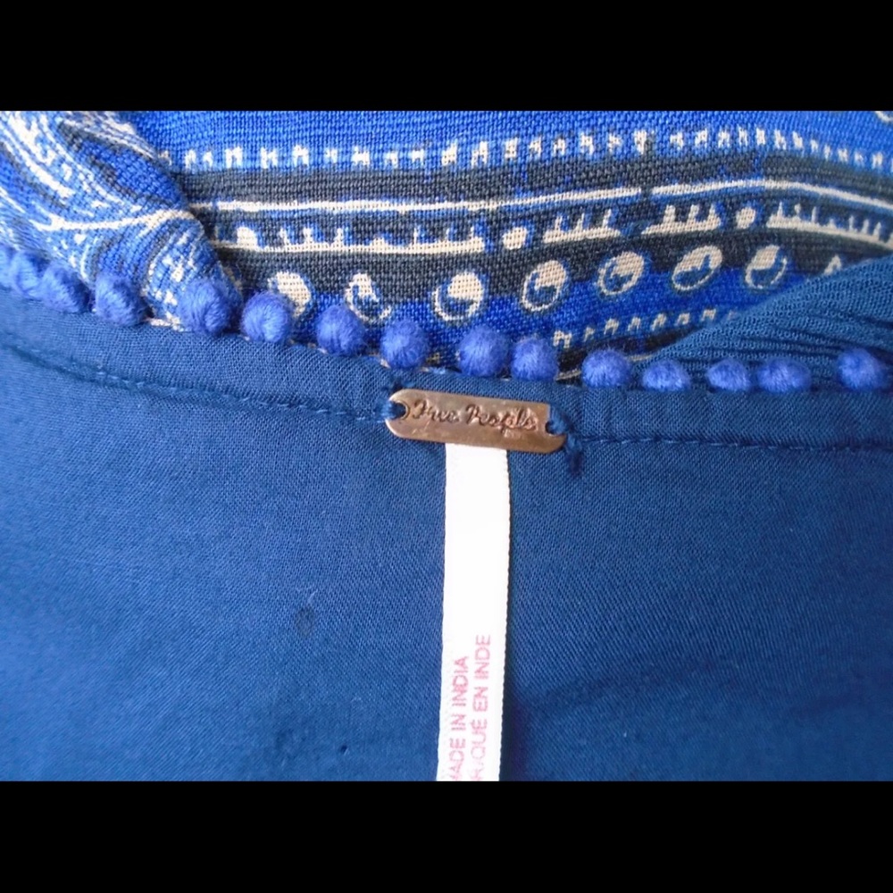 Free People Printed Top / Mini Dress Sz XS - Picture 4 of 4